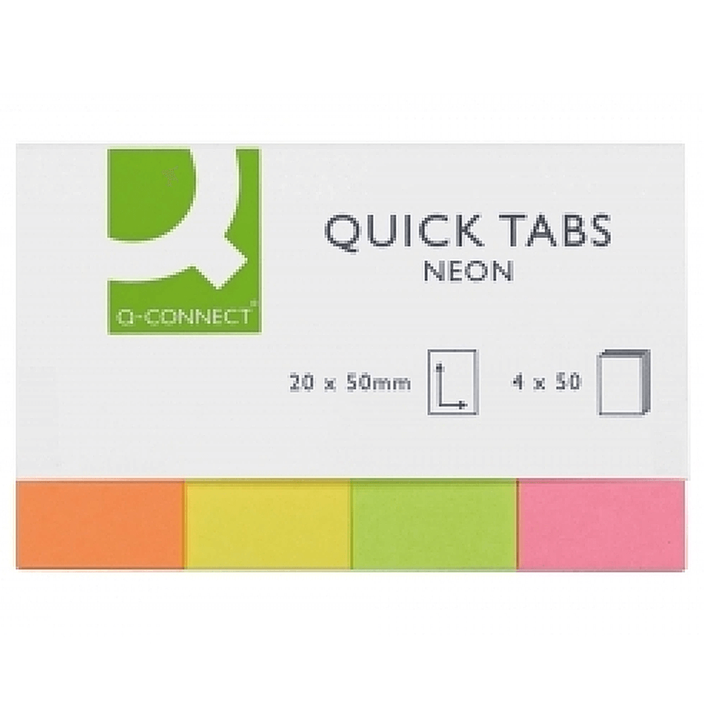 Q-Connect Quick Tabs Neon